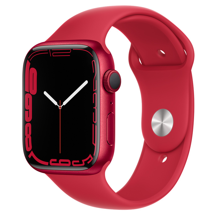 Apple Watch Series 7 GPS, 45mm (PRODUCT)RED Aluminium Case with (PRODUCT)RED Sport Band - Regular